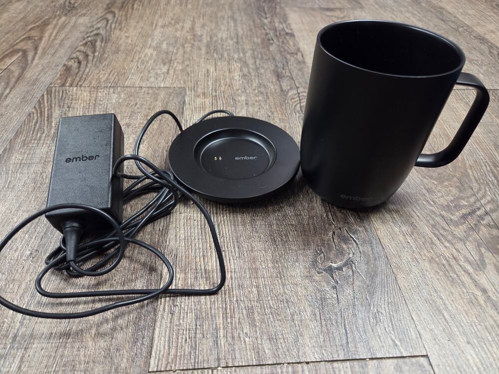 Ember Mug 2 Smart Temperature Control Mug 14oz Matte Black CM19P with Coaster